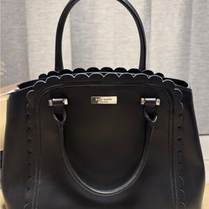 Kate Spade Black Scalloped Satchel